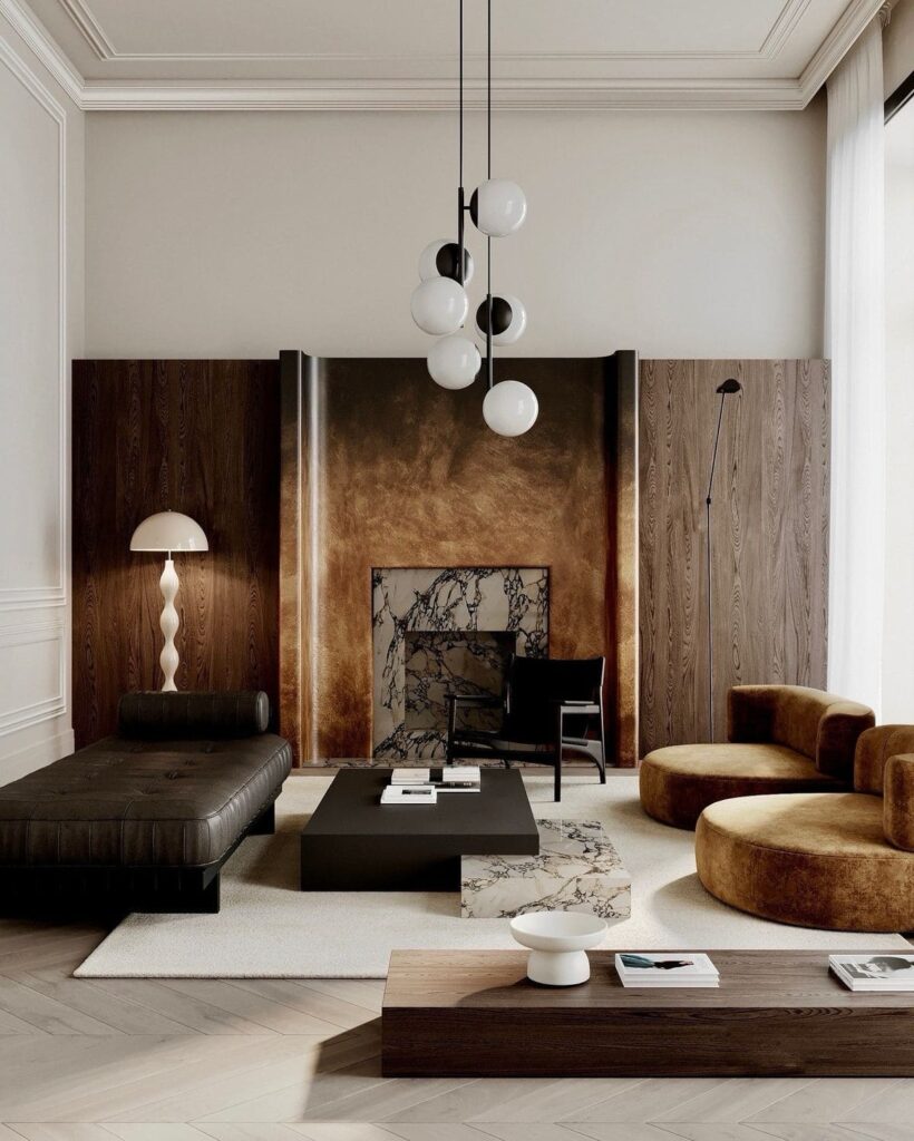 Espacio renovado con diseño de interiores personalizado en una sala moderna.